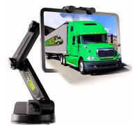 Tablet Holder for Truck Tablet Mount - iPad Mount for Truck, Heavy Duty Super Suction Cup, 16.7 inch Long Arm & Stable, Device & iPad Holder for Dashboard, Windshield and Window - Semi Trucker