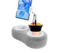 Tablet Holder Pillow, Tablet Stand Cushion - Cosy Tablet Phone Cushion Stand for Lap | Mobile Phone Holder for Bed with Snack Tray Fits 4.7 to 13 Inch Tablets, Mobile Phones for Sofa,