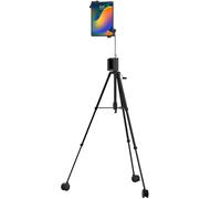 Tablet Mobile Tripod Stand - CTA Mobile Tripod Floor Stand for iPad 10th Gen 10.9-inch & 7-13-inch Tablets - Black (PAD-TRP)