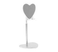 Tablet Mount for Desk Adjustable Universal Portable Telescopic | Heart Shaped Desktop Mobile Phone Tablet Holder 360 Degree Rotatable Sturdy Aluminum Multi-Angle Clip for Telephone Phone