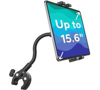 Tablet Mount for Wheelchair/Stroller/Golf Cart/Boat Helm/Mic Stand/Treadmill/Spin Bike/Indoor Cycling, 360°Adjustable Handlebar Clamp, Compatible with 4.7-13" iPad 12.9/Air/Mini, Galaxy, iPhone