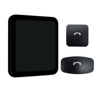 Tablet Mount, Magnetic Holder, Wall Stand, Strong ABS Grip, Portable Design, Bathroom Workplace Display Use, 3.9x2.3 Inches, Black Color, 1 Holder 2 Magnetic Patches