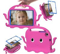 Tablet PC Bag, Case For Samsung Galaxy Tab A 8.0inch 2019 Case SM-T290, SM-T295 Case, Lightweight Shockproof Kids Cover , Anti-Slip Corners Tablet Case with Shoulder Strap For Children Boys(Rose Red)