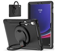 Tablet PC Bag, Case For Samsung Galaxy Tab S10 Lite/Tab S10FE X520 X526B(2025) Case, Case, Full-Body Protective Case Rugged Hybrid Bumper Protective Cover with Handle Grip,Swivel Stand(Black)