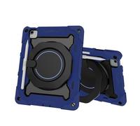 Tablet PC Bag, Case Kids Case For iPad Air 11inch (M3 2025 7th/Air 11inch M2 2024 6th) Tablet Cover,Heavy Duty Shockproof TPU Cases Kickstand Rugged Protective Shell with Shoulder Strap(Dark Blue)