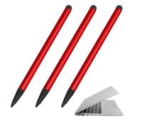 Tablet Pen - 11.5cm Capacitive Black/Silver/Red 3pcs, Touch Input Control, Screen Writing Tool | Perfect For Digital Drawing Tasks, Mobile Note Writing, Navigation Use, Phone Interaction, Office Work