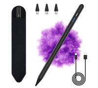 MEKO Stylus Pens for Touch Screens, Universal Tablet Pen Capacitive 2 in 1 Stylus for iPhone/iPad/pro/Mini/Air/Samsung/Tablet (Black + Rose Gold)
