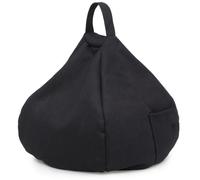 Tablet Pillow Stand - Conical Imitation Linen Cushion Holder with Side Pockets | Portable Bean Bag Rest| Phone Book Computer Lap Prop for Home Car Bed Sofa