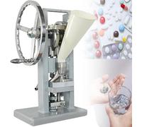 Tablet Press Machine - Manual 12mm Pill Maker for Candy and Sugar, Adjustable Thickness 0-6mm, 0-2000 Pieces/Hour, Ideal for Home Kitchen Use