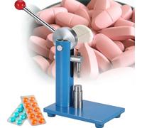 Tablet Press Machine, Manual Single Punch Powder Tablet Press for Western & Traditional Medicine, Easy to Use Lever-Type Steel Design, 10mm Diameter