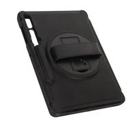 Tablet Protective Case, Drop Protection Shockproof Rugged Tablet Cover Multifunction with Hand Strap for Galaxy Tab S7+ for Galaxy Tab S7FE (Black)
