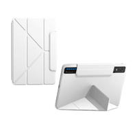 Tablet Protective Case for REDMAGIC Astra 2, Soft TPU Full Body Sleeve with Airbag Shock Absorption Multi Angle Foldable Stand, Slim Anti Drop Cover (white)