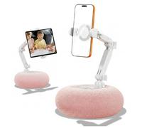 Tablet Stand Pillow, Compatible with 4"-11" Phone/Tablet, iPad, 360° Rotating Phone Holder for Bed, Soft Plush Fabric with Detachable Bowl, Reading and Relaxation, Ideal Cozy Gift for Women