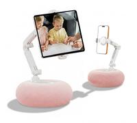 Tablet Stand Pillow, Compatible with 4"-11" Phone/Tablet, iPad, 360° Rotating Phone Holder for Bed, Soft Plush Fabric with Detachable Bowl, Reading and Relaxation, Ideal Cozy Gift for Women