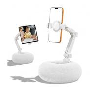 Tablet Stand Pillow, Compatible with 4"-11" Phone/Tablet, iPad, 360° Rotating Phone Holder for Bed, Soft Plush Fabric with Detachable Bowl, Reading and Relaxation, Ideal Cozy Gift for Women