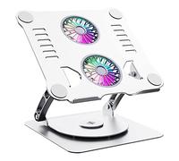 Tablet Stands, Aluminium Laptop Cooler Stand, 360° Adjustable Tablet Stand, Portable Heat Resistant Foldable Desktop Stand, Universal Stable Design Notebook Metal Mount for Laptops Tablets Desks