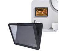 Tablet Wall Mount, Retractable Bathroom Phone Holder Mount Stand Water Proof Shower Case WallMount Sealed Protective Cover Computer Tablet Storage Case Box (9802B Black)