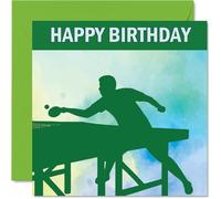 Tabletennis Sport Birthday Cards, Boys in Sports | Happy Birthday Card for Boy Son Brother Grandson Nephew Uncle Cousin, 145mm Bday Greeting Cards