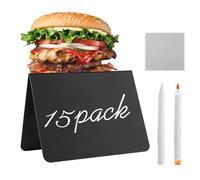Tabletop Blackboard Labels - Blackboard Signs for Food | Food Labels for Party Buffet | Buffet Food Labels | 15 Bakery Wedding Chalk Sign | Event Decoration for Table Setting