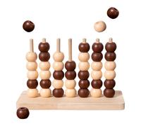 Tabletop Board Game, Wooden Four in a Row Chess Children's Early Education Chess, Interactive 4 in a Row Game, Family Board for Kids 3 Years +