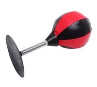 Tabletop Boxing Ball with Suction Cup, Spring Rebound Training | PU Build, Red Finish, for Smooth Tabletops and Work Desks, Office Use, Focus Practice