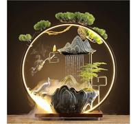 Tabletop Buddha Water Fountain with LED Light and Mist for Meditation and Zen Decor