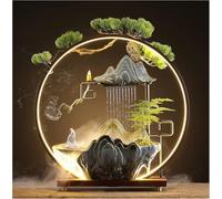 Tabletop Buddha Water Fountain with LED Light and Mist for Meditation and Zen Decor