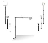 Tabletop Camera Stand, Multifunction DSLR Video Recording Mount Holder Compatible with Cameras Webcams iPhone Samsung Light Panels, for Nail Art, Online Course,Baking, Crafting, Ceramics, Makeup