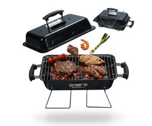 Tabletop Charcoal Folding Camping Park Barbecue Grill Smoker