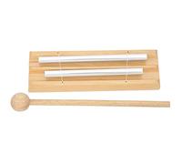 Tabletop Chimes Children Musical Toy 2 Pole Educational Percussion Instrument with Mallet Solid Aluminum Tube Beech Wood Durable Clear Tone for Classroom Music Education Home