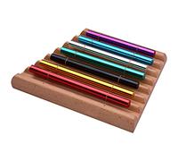 Tabletop Chimes Percussion Instrument with Beech Wood Mallet, Aluminum Alloy Tuning Bar 20.5 cm Colourful Musical Chimes for Meditation Yoga Classroom Desk Use (7-Tone)