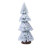 Tabletop Christmas Tree 8 Inch Tower-Shaped Miniature Pine Trees with Wooden Base for Christmas Decorations Table Decorations Mini Tree Small