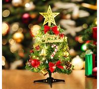 Tabletop Christmas Tree Small Desk Christmas Tree Artificial Xmas Trees 30cm Miniature Office Desk Trees for Kids Mini Desktop Decoration for Christmas Holiday Party Home Office Decor