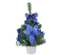 Tabletop Christmas Tree with Lights,15.7 Inches Artificial Seasonal Decor | Small Artificial Christmas Tree | for Winter Holiday Party Office Home Indoor Room Mantel Table Centerpiece
