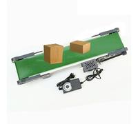 Tabletop Conveyor Belt 10x50cm Loading Lane Forward/Reverse/Pause Function 116 RPM Speed Boosts Efficiency for Warehousing Packaging & Assembly Tasks