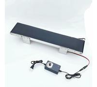 Tabletop Conveyor Belt Metal Electric Conveyor Unidirectional Design Effective Length: Approx. 49 cm Ideal for Small Parts Handling and Efficient Material Transport System.