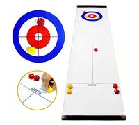 TableTop Curling Game And Family Fun Board Games Shuffleboard Pucks Gifts For Kids And Adults Travel Compact Storage Office Toys For Desk