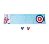 Tabletop Curling Game Fun Compact Strategy Board Game Portable Mini Toy for Family Kids Adults Indoor Outdoor Travel Plastic Plush Material 242g