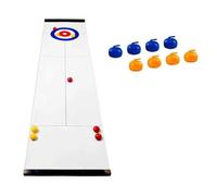 Tabletop Curling Set With 8/16 Mini Balls for Family Fun, Party, Travel - Compact Board Game, Indoor Interactive Activity for Kids and Adults (8 Balls)