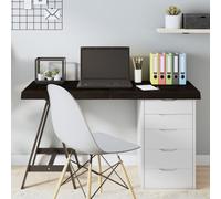 Tabletop Dark Brown Solid Oak 120x50x6cm Live Edge Untreated Wood Top Rustic DIY