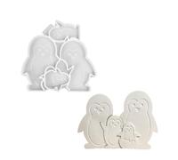 Tabletop Decor Casting Mold Family Figurine Silicone 15.3x15.4cm | Shelf Display Ornament Project Form, Compact Interior Accent