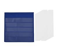 Tabletop Desktop Pocket Chart Table Top with Bonus 20X Dry Erase Cards,Desktop Tabletop Teaching Pocket Chart Double Sided and Self-Standing (13 Inches X 12 Inches)