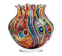 Tabletop Diamond Art Painting Kit for Adults, Artistic Vase Stand Up Acrylic Desk Placement Ornament, Acrylic Special Shaped Rhinestone DIY Gem Craft Kit, Gifts for Women