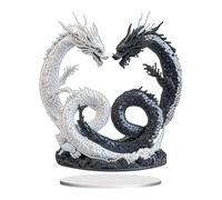 Tabletop Diamond Art Painting Kit for Adults, Black and White Dragon Stand Up Acrylic Desk Placement Ornament, Acrylic Special Shaped Rhinestone DIY Gem Craft Kit, Gifts for Women