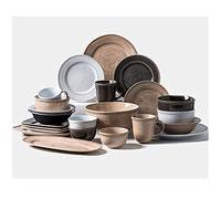 Tabletop Dinner SetsFine Dinnerware Set Porcelain Dinnerware Set Ceramic Plates and Bowls Sets Dinner Plate Salad Plate,Black