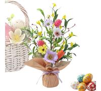 Tabletop Easter Egg Tree | Versatile Carrot Egg Tree Spring Decor - Effortless Artificial Flower | For Homeowners Event Party Dinner Table Dining Room Kitchen Buffet Bedroom Study Home Celebrations