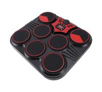 Tabletop Electric Drum Set 7 Pad Maple Wood Drumsticks Lithium Battery, USB Rechargeable Foot Pedal, Portable Drum Kit for Travel Beginners, ABS, Performance Play