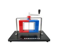 Tabletop Electromagnetism Demonstrator with Rotating Field View, Manual Crank Use for Teachers Classroom Science Lessons Daily Electromagnetism Model Classroom Demo Science Teacher Apparatus