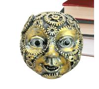 Tabletop Figurines, Retro Collectible Human Face Ornament, Resin Human Face Statue Decorations, for Living Room Bedroom Study Nursery Shelf Bedside Display Shelves Bookshelves