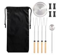 Tabletop Fire Pit Lid and Pellet Scoop Accessory Pack for Solo Stove Mesa.5.3" Lid,Portable Marshmallow Sticks,Stick Rests,Pellet Scoop,Carry Case.Accessories for Solo Stove Mesa Table Top